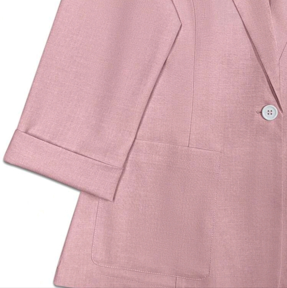 Women's Spring & Autumn Stand Collar Long Sleeve Casual Solid Color - Picture 3 of 4